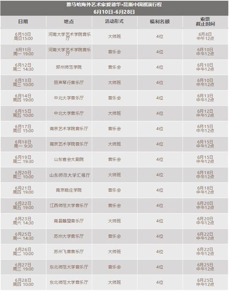 爱德华·昆斯巡演| 2018年凯发k8亚洲音乐奖学金活动正式启动